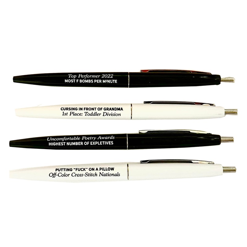 Prolific Swearing Set of 4 Vintage Style Pens