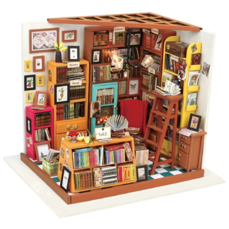 Sam’s Study Room DIY Miniature Dollhouse Kit