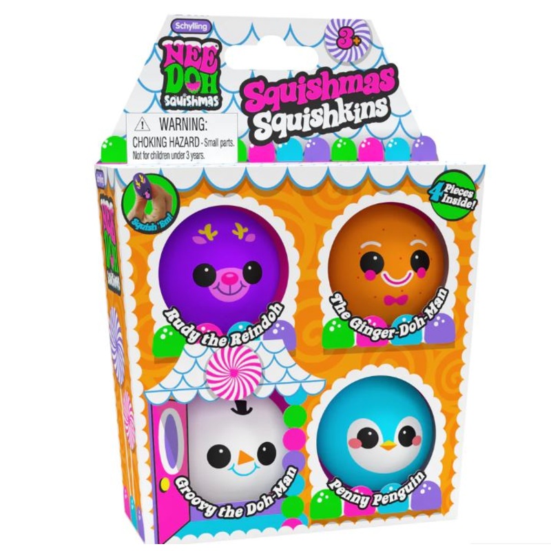 Squishmas Squishkins – set of 4 fun Nee Dohs