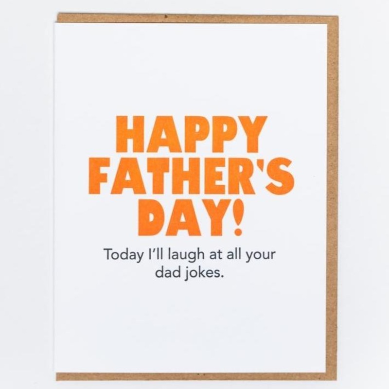 Dad Jokes Letterpress Card