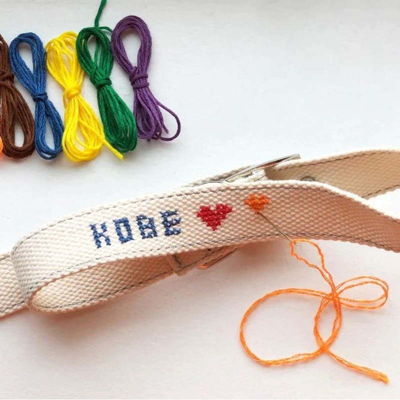 DIY Cross Stitch Dog Collar