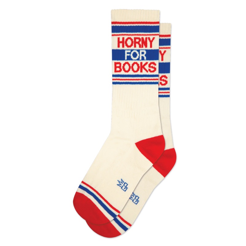 Horny For Books Gym Crew Socks