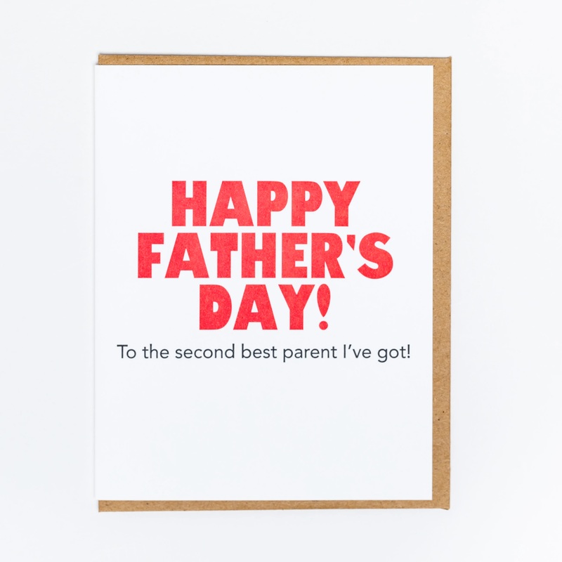 Second Best Father’s Day Letterpress Card