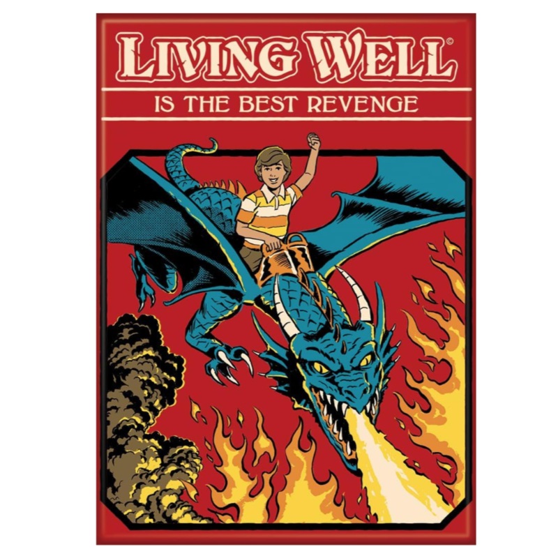 Life Skills Magnet by Steven Rhodes: Living Well Magnet