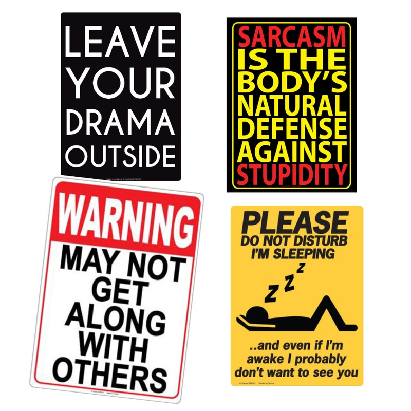 Metal Warning Sign