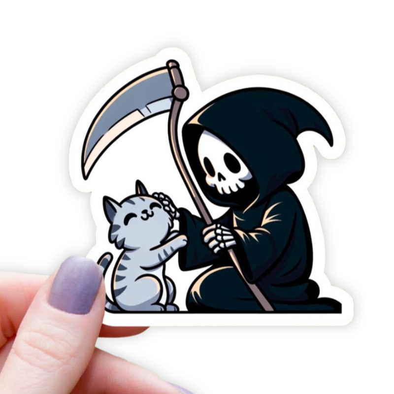 Reaper Petting Cat Sticker