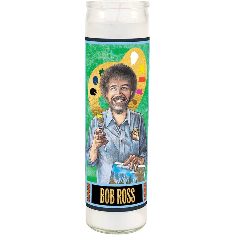 Bob Ross Secular Saint Candle