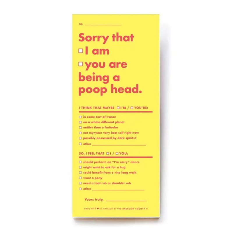 Sorry I was a Poop Head Notepad