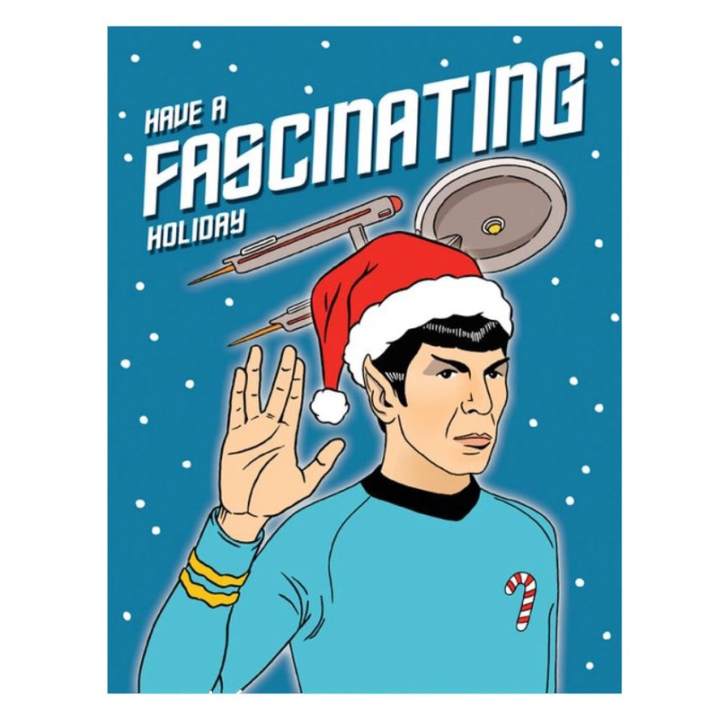 Spock Fascinating Holiday Christmas Card
