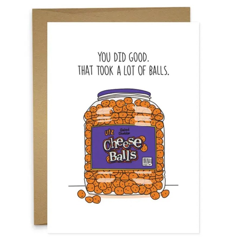 That Took Balls Greeting Card