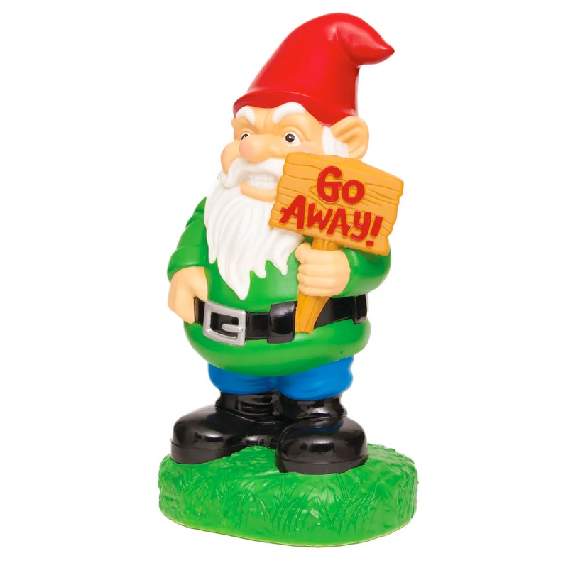 Go Away! Blow Mold Light Up Gnome – 2′ tall