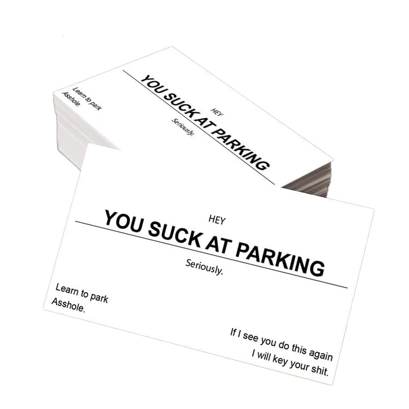 You Suck at Parking Business Card – pack of 25