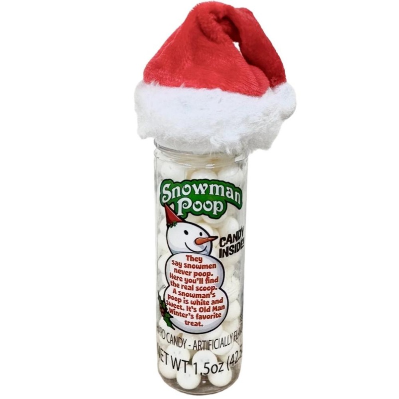 Snowman Poop Candy with Santa Hat (best by 6/25/25)