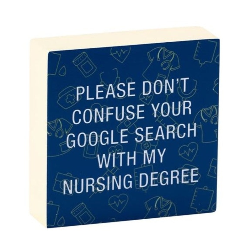 Don’t confuse… nursing degree sign