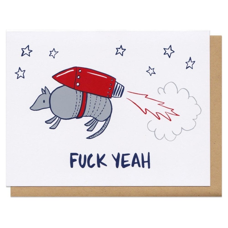 F*CK Yeah Armadillo Card