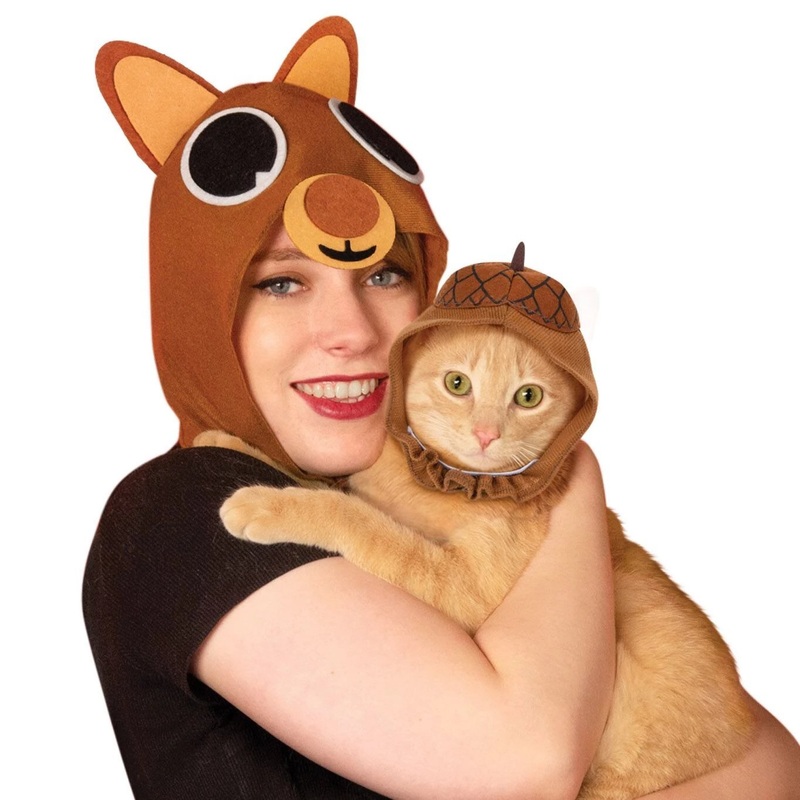 Kitty Cuddle costumes: Squirrel & Acorn