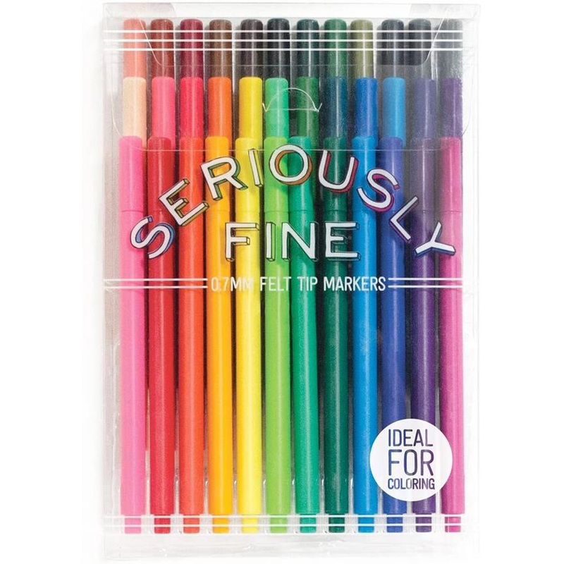 Seriously Fine Felt Tip Markers – Set of 36
