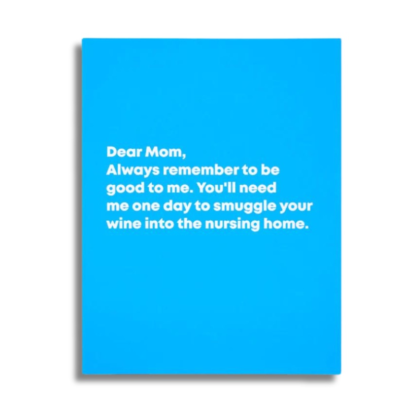 Smuggling wine… Mother’s Day Card