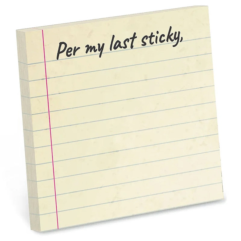 Per My Last Sticky – Sticky Note Pad