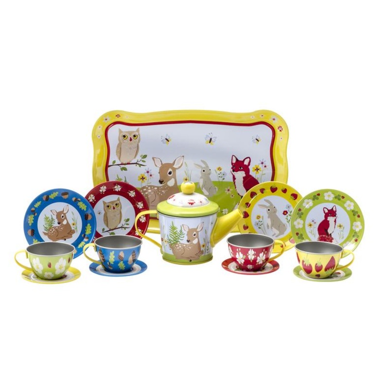 Forest Friends Tin Tea Set