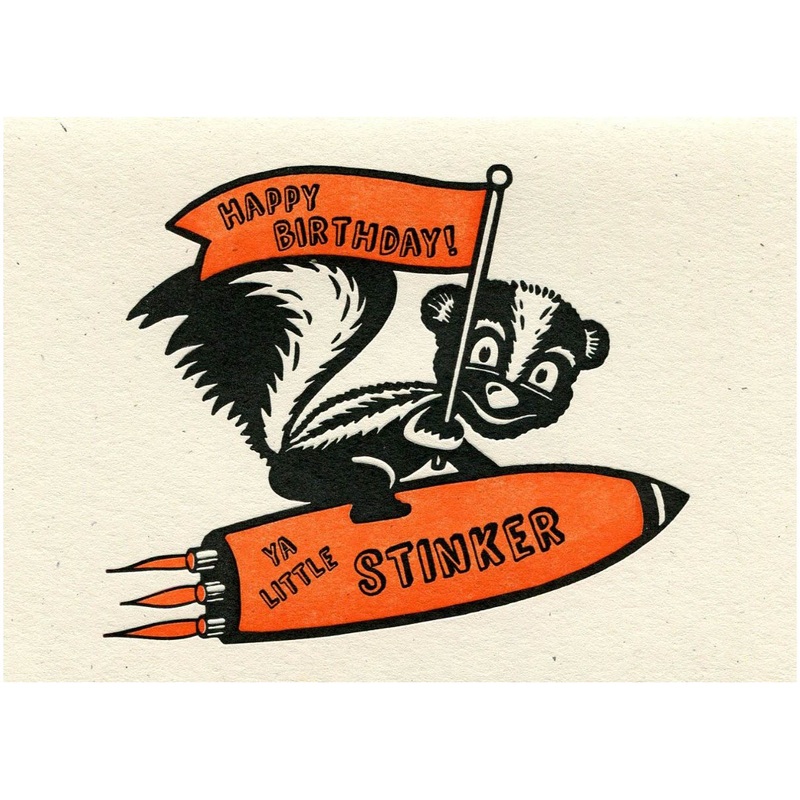 Funny Letterpress Birthday Card