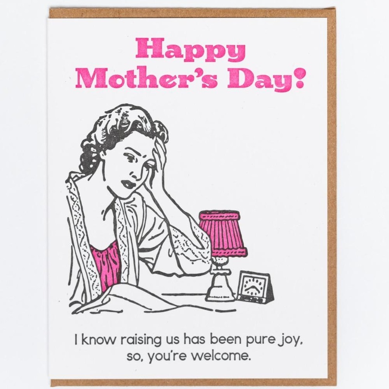 Mother’s Day pure Joy Letterpress Greeting Card