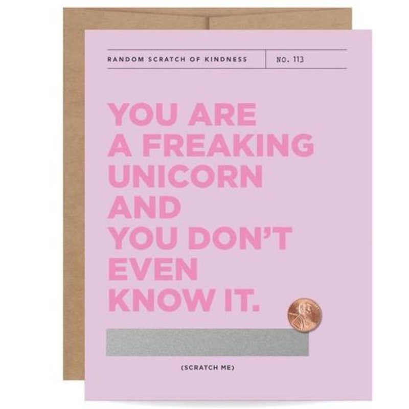 You are a Freaking Unicorn Scratch-off Card