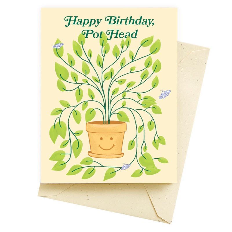 Pot Head Birthday Card