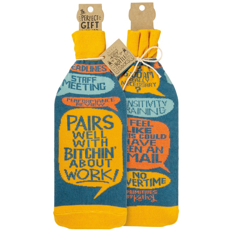 Pairs Well with Bitching about work Bottle Sock