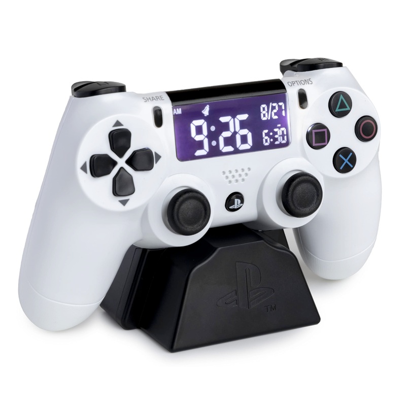 Playstation White Alarm Clock