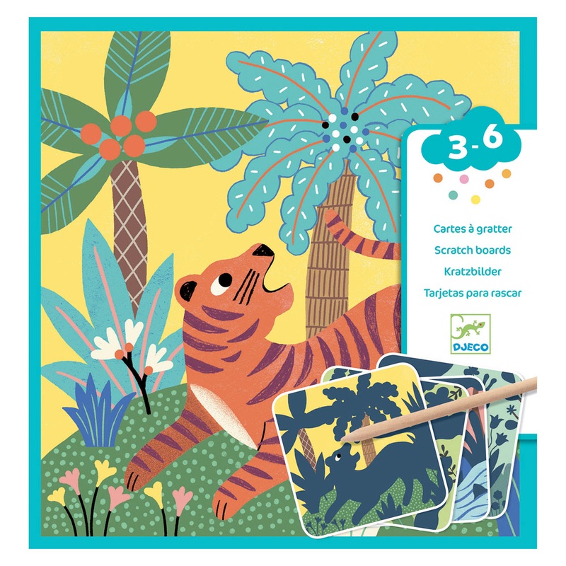 Big Animals Scratch Cards Activity