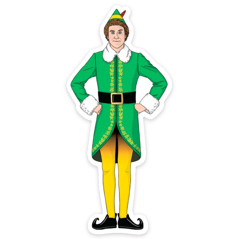 Elf Die Cut Sticker