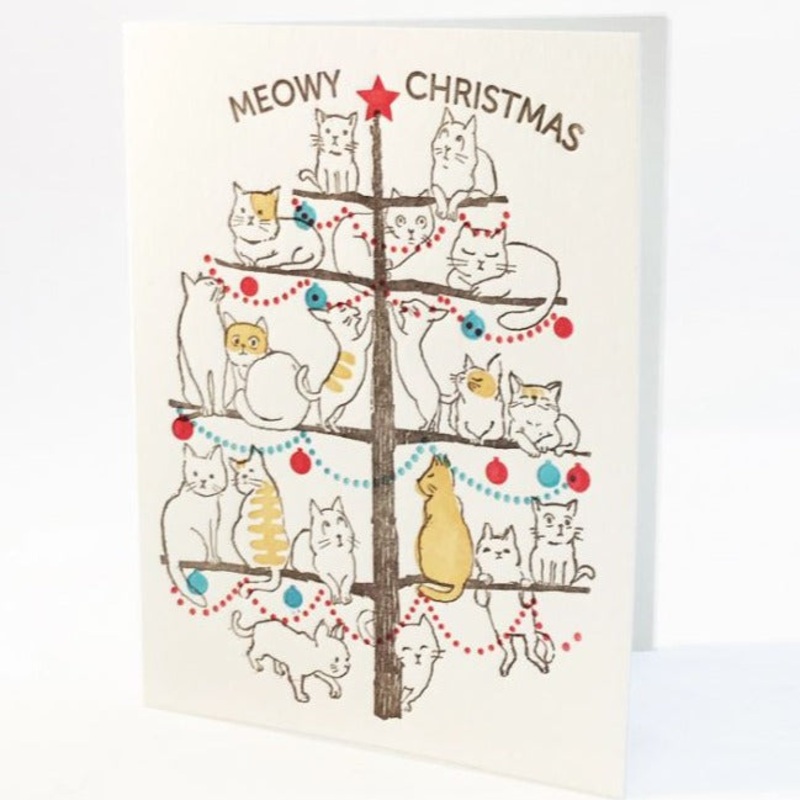 Meowy Christmas Note Card