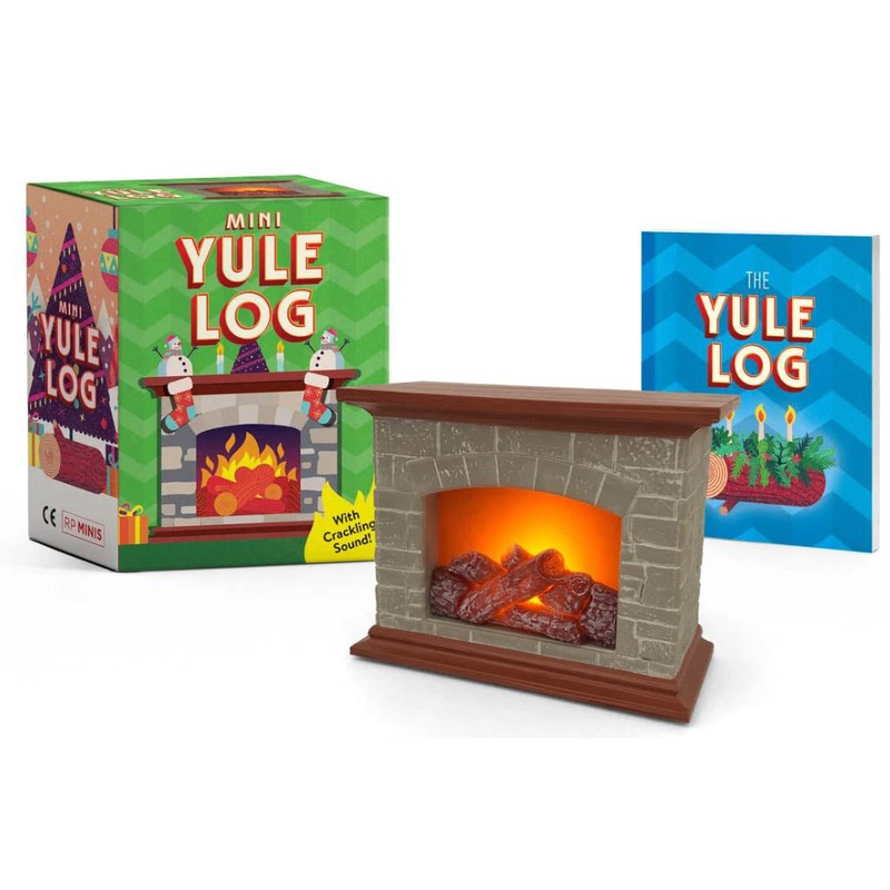 Yule Log – Mini Lightup Fireplace