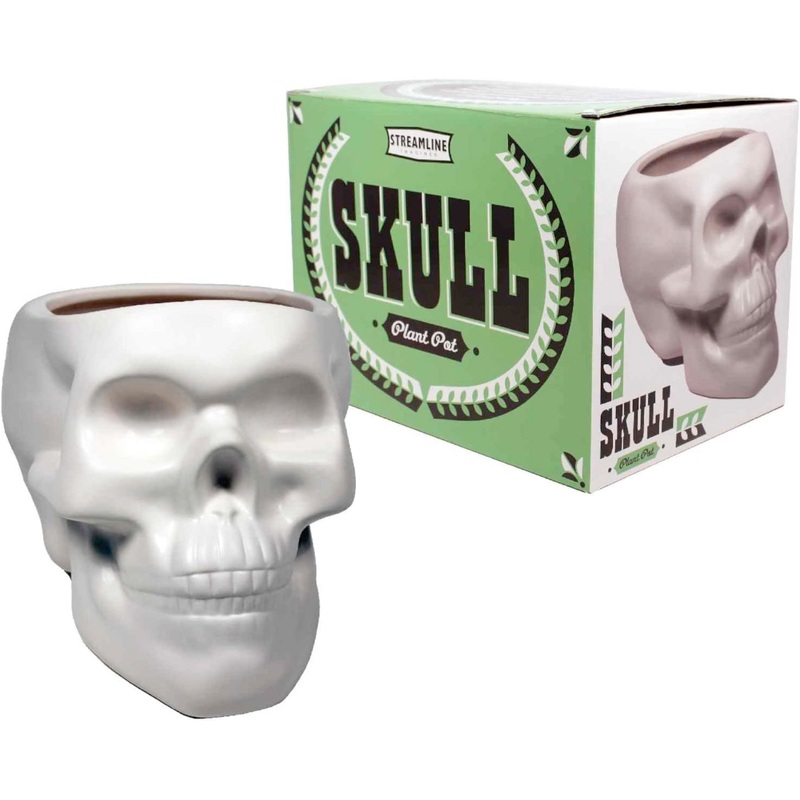 Bone Skull Planter Pot