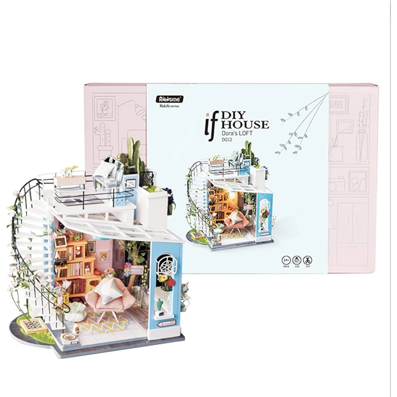 DIY Miniature Dollhouse Kit: Dora’s Loft