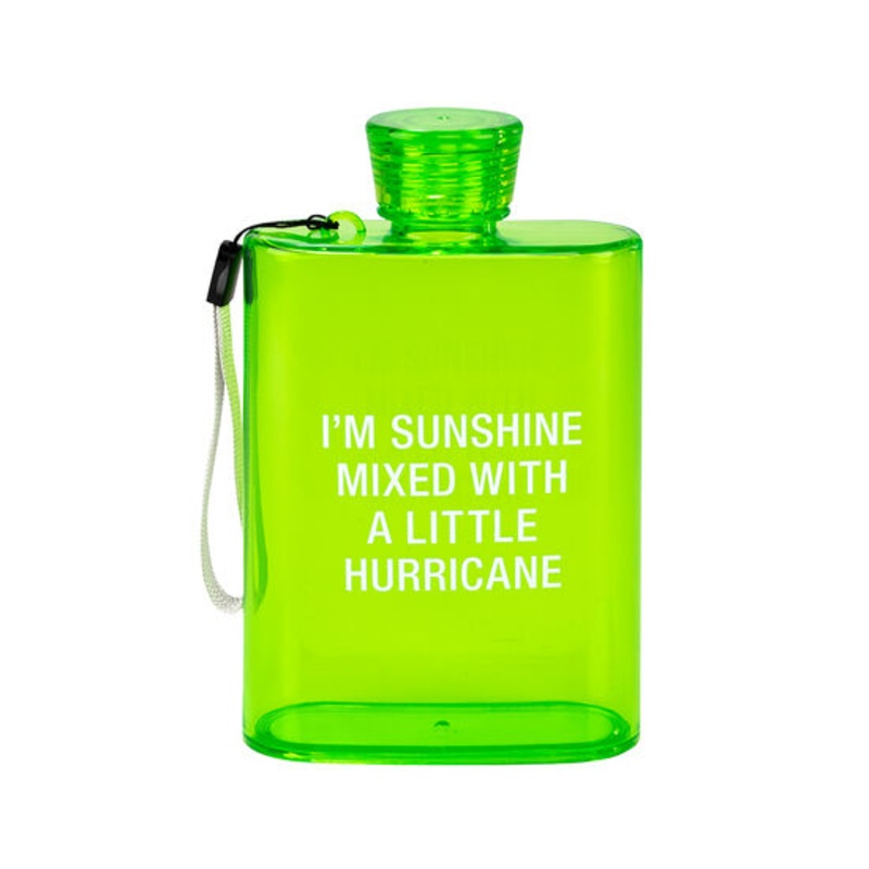 Sunshine Mixed w/ a Little Hurricane Acrylic Flask