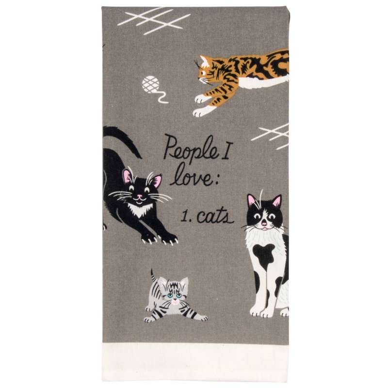 Dish Towel-  People I Love:  Cats