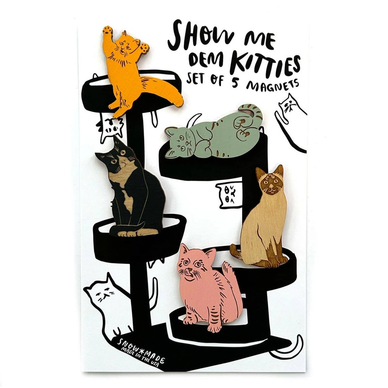 Show Me Dem Kitties – Cat Magnets – Set of 5
