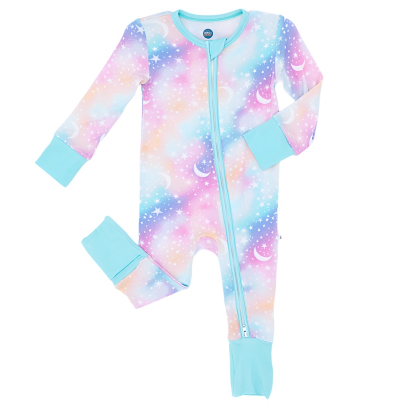 Bamboo One Piece Zip Pajama – Astra Ombre Stars