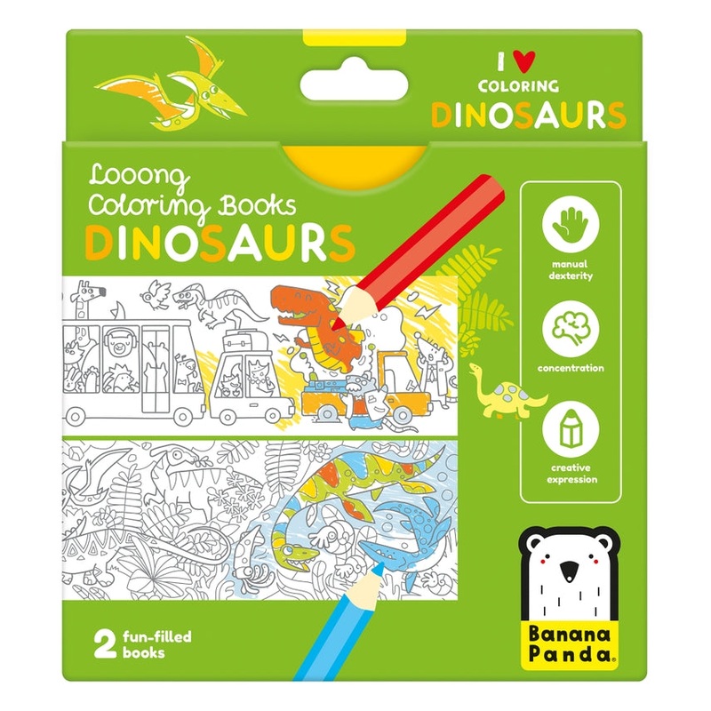 Looong Coloring Books – I Love Coloring – Dinosaurs