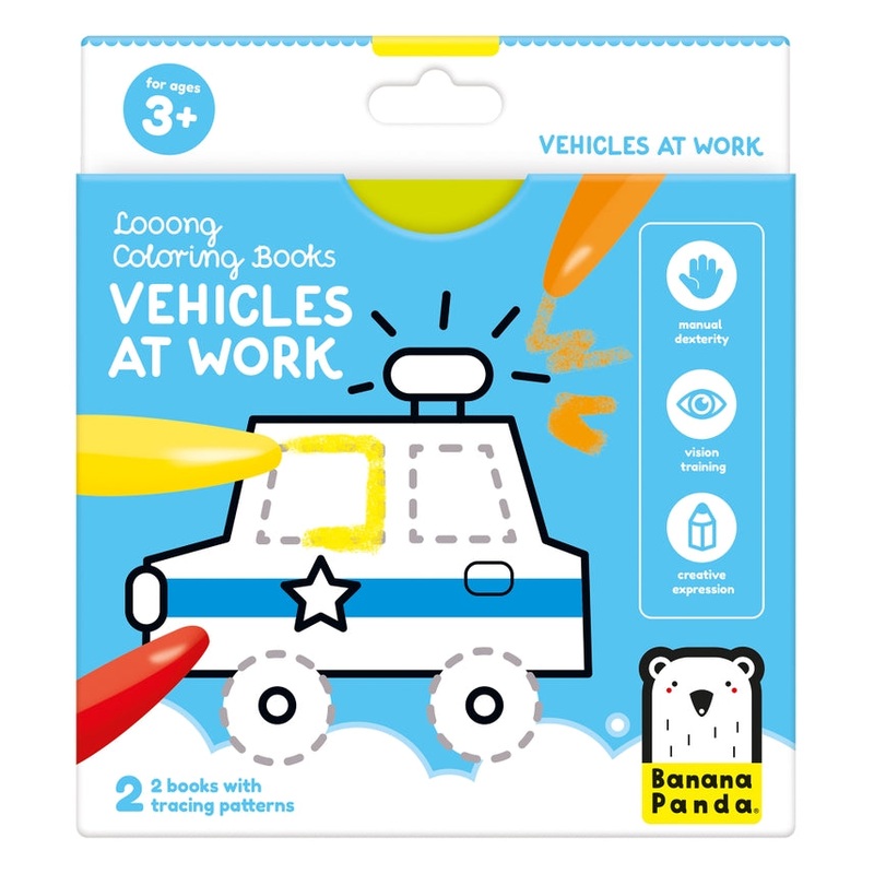 Looong Coloring Books – Ready To Draw – Vehicles At Work