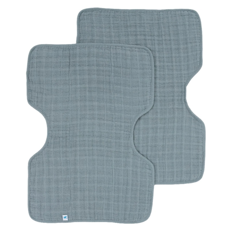 Cotton Muslin Burp Cloth 2 Pack – Sea