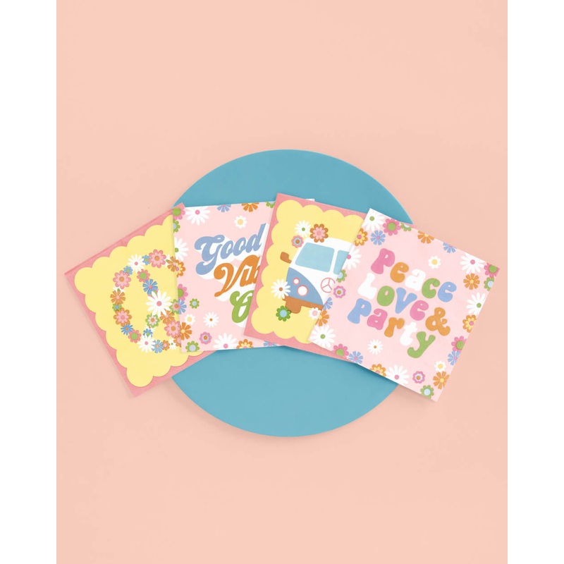 Groovy Napkins – 24 printed napkins