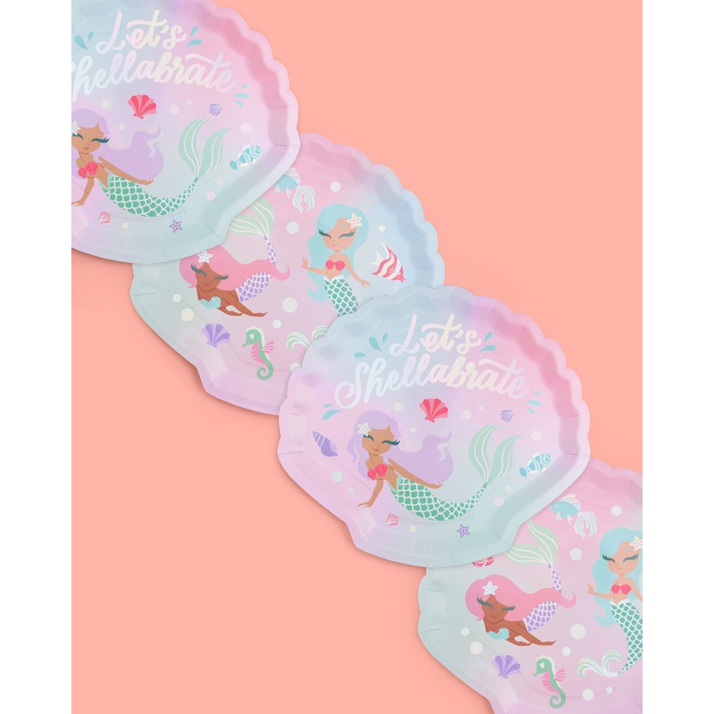 Mermazing Plates – 24 paper plates