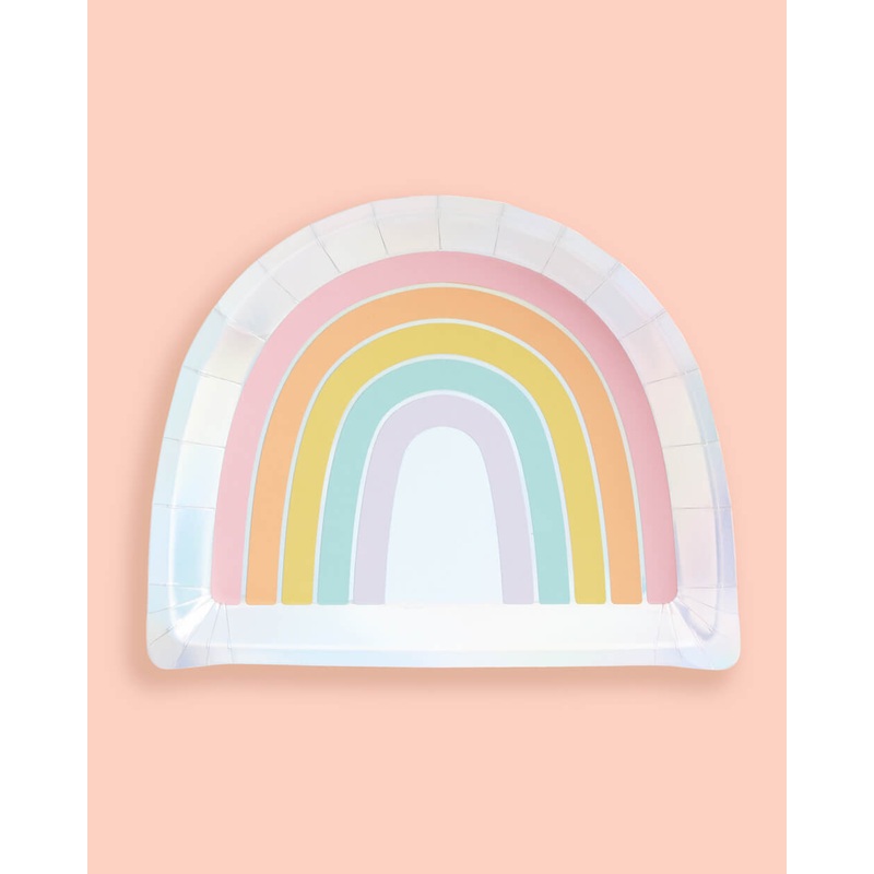 Rainbow Plates – 25 paper plates