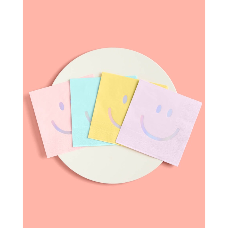 Smiley Napkin – 24 foil napkins