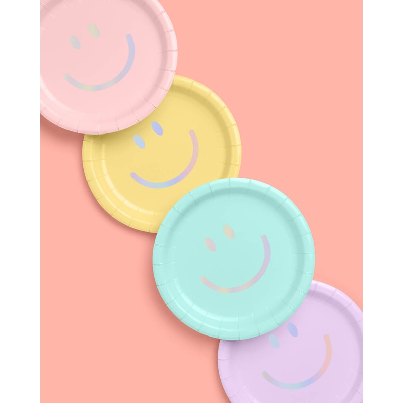 Smiley Plates – 24 paper plates