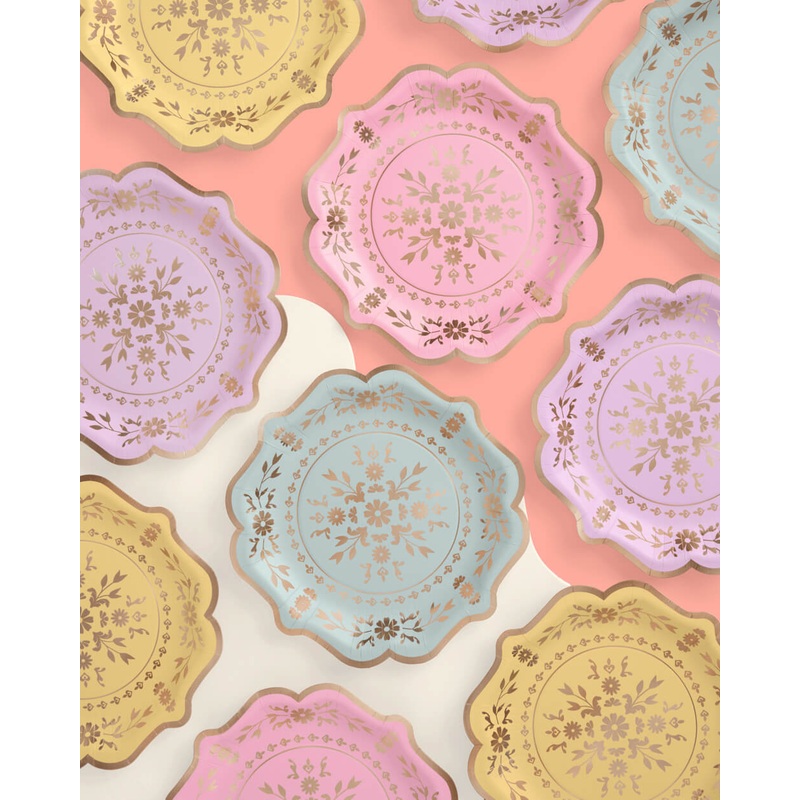 Tea Time Plates – 24 paper plates