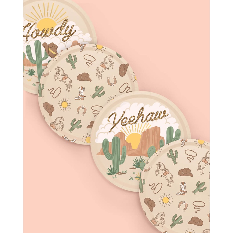 Wild Wild West Plates – 24 paper plates